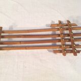 Mirror vintage rattan guitar - 70s - 76x37cm