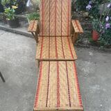 Chaise longue rotin