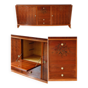 Rosewood and rosewood sideboard in the style of Jules Leleu