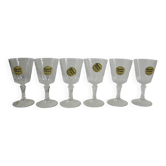 Lot de 6 verres en cristal d'Arques neufs