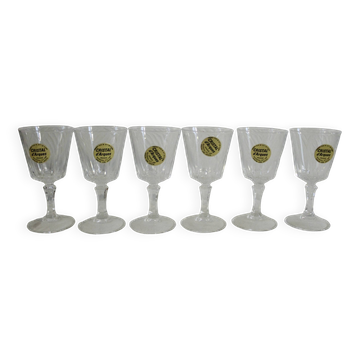 Set of 6 new Arques crystal glasses