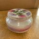 Ceramic pot enamelled vintage floral pattern