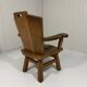 Rustic brutalist arm chair solid oak 1960’s