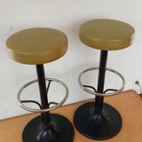 Pair of 60s tulip foot bar stools