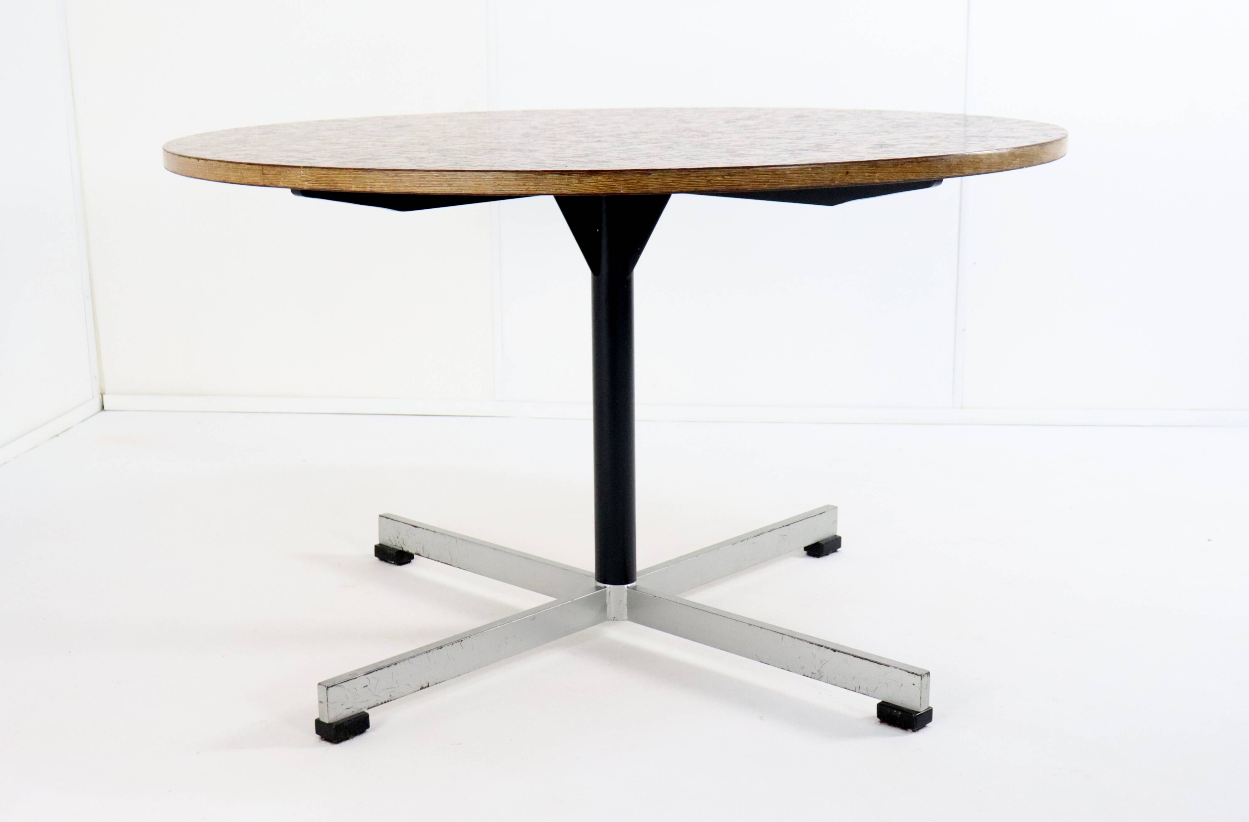 Round copper dining table