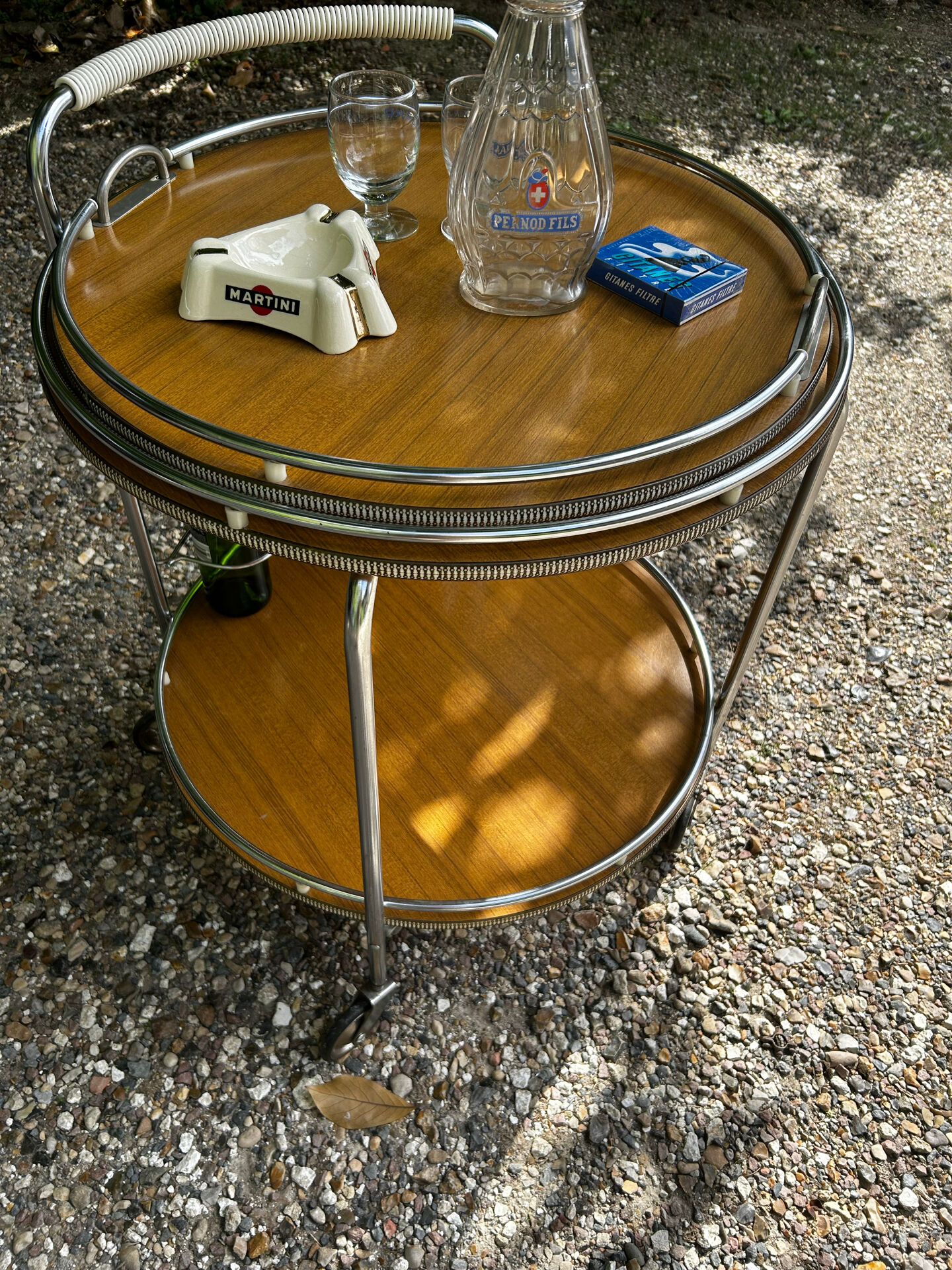 Vintage rolling bar cart from the 60s/70s.