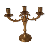 Candlestick old brass 3 branches