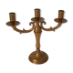 Candlestick old brass 3 branches