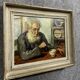Roux Abougit: Oil on canvas painting circa 1920-1930 the old man