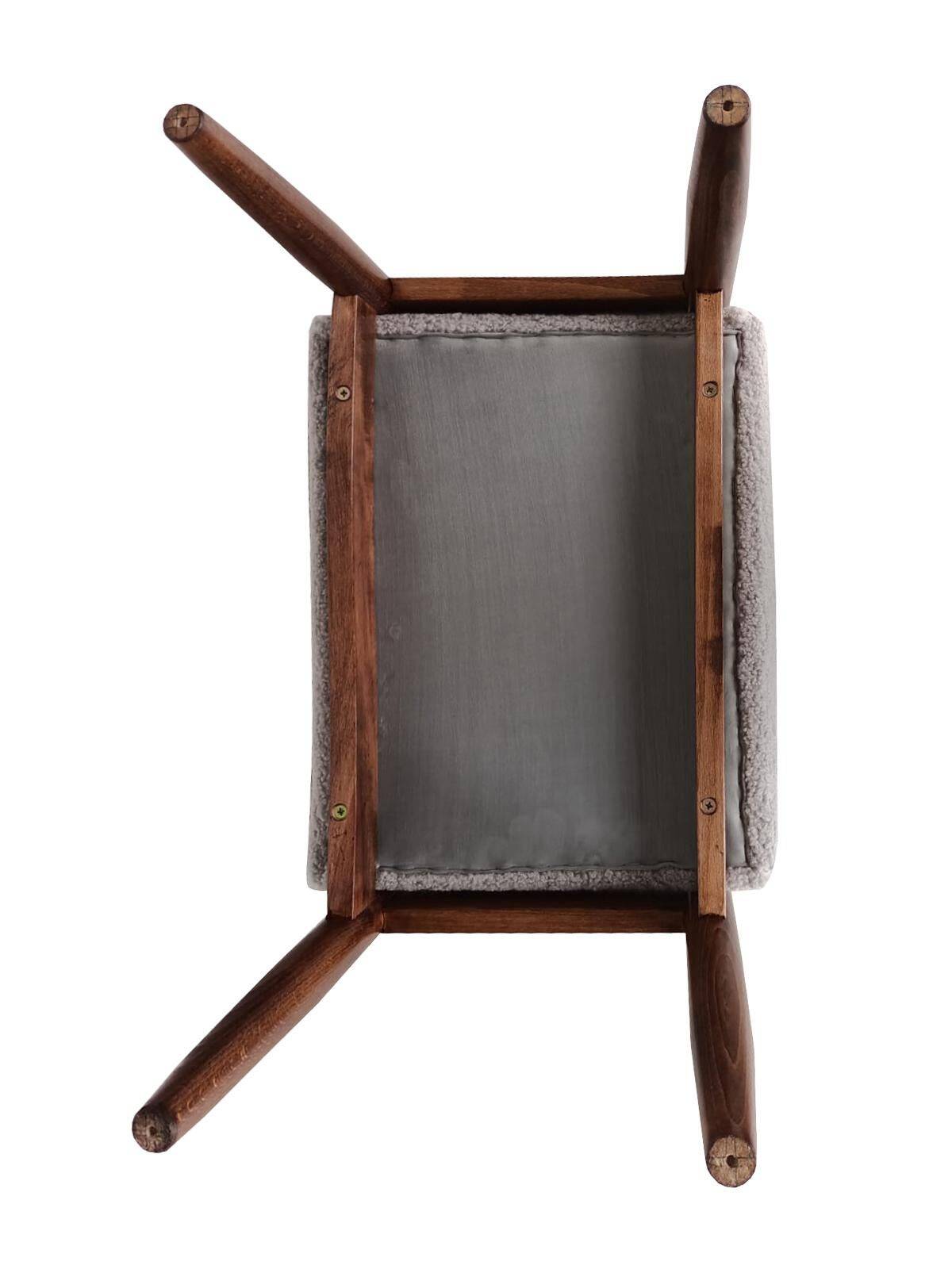 Vintage camel boucle stool, Edmund Homa, Europe, 1960s