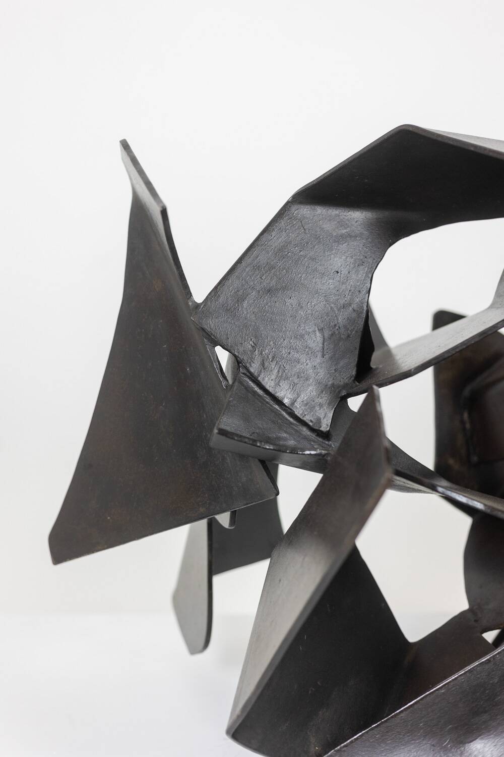 Jean Campa. Sculpture in cut patinated iron. 1980s.