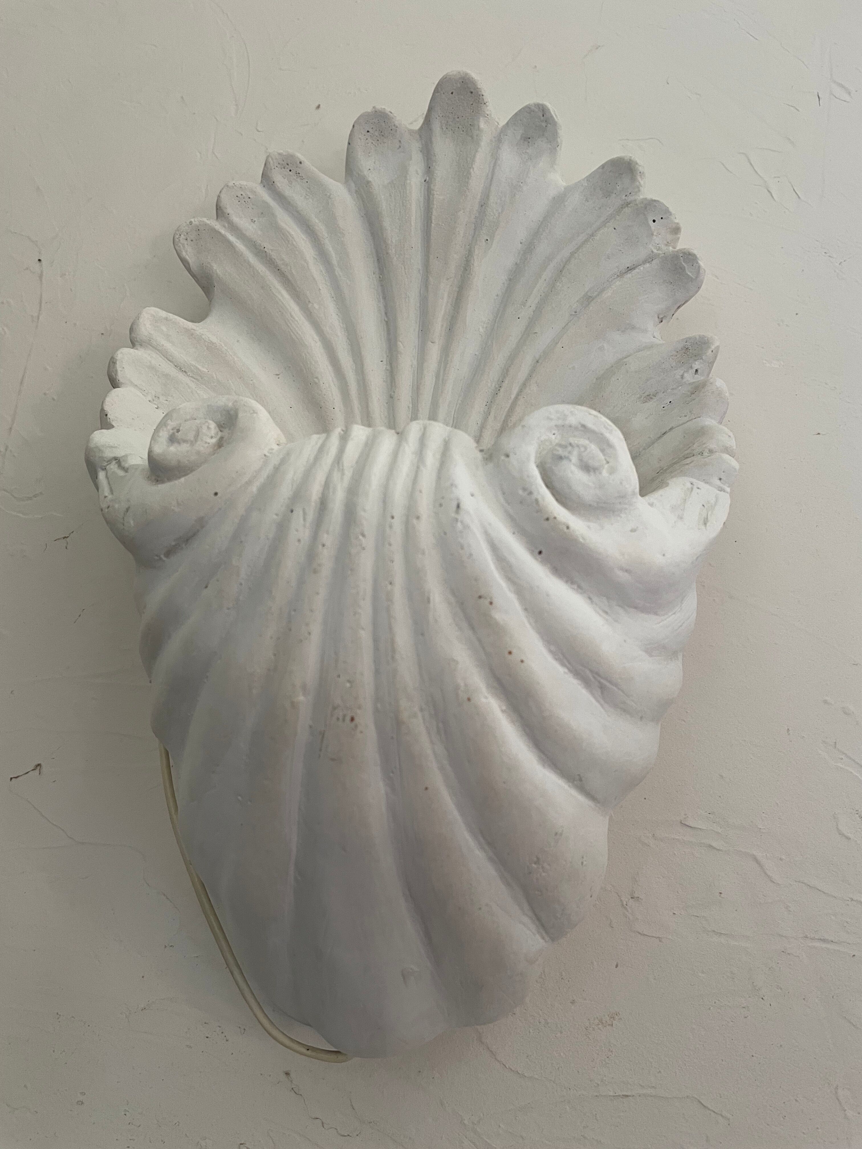 Art Deco shell wall lamp 49cm