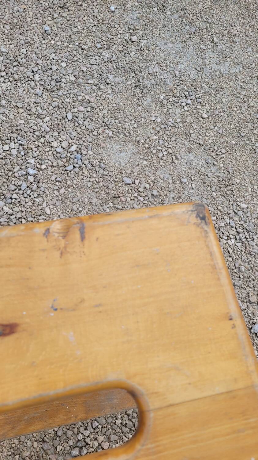 Pair of wooden stools from Gare 1950s