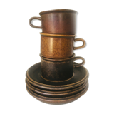 3 cups Arabia Ruska coffee set by Ulla Procope