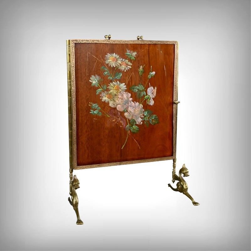 Rare miroir triptyque en bronze – 1900