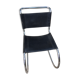Chaise de bureau en cuir et chrome