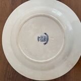 Lot de 2 assiettes en terre de fer Gien modèle Chardonnerets