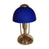 Blue mushroom lamp