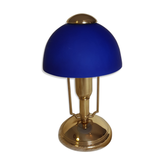 Blue mushroom lamp