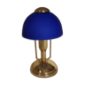 Blue mushroom lamp