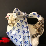 Teapot earthenware decoration vintage hen
