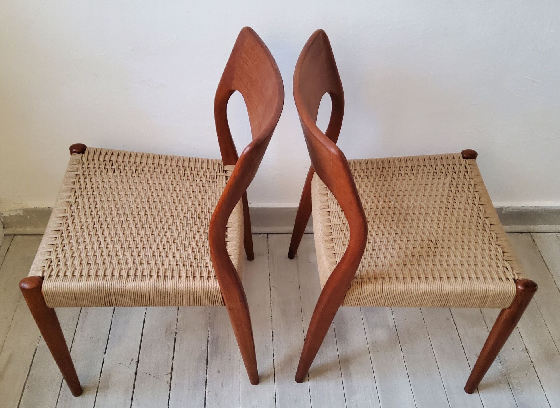 Vintage Niels Otto Møller 1950s chairs