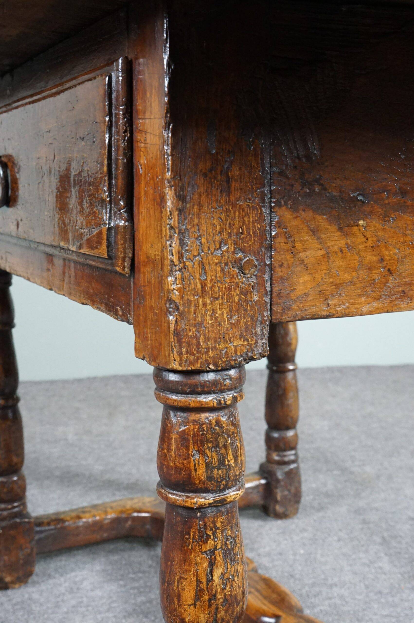 Antique Southern European entry table/side table, 17th century
