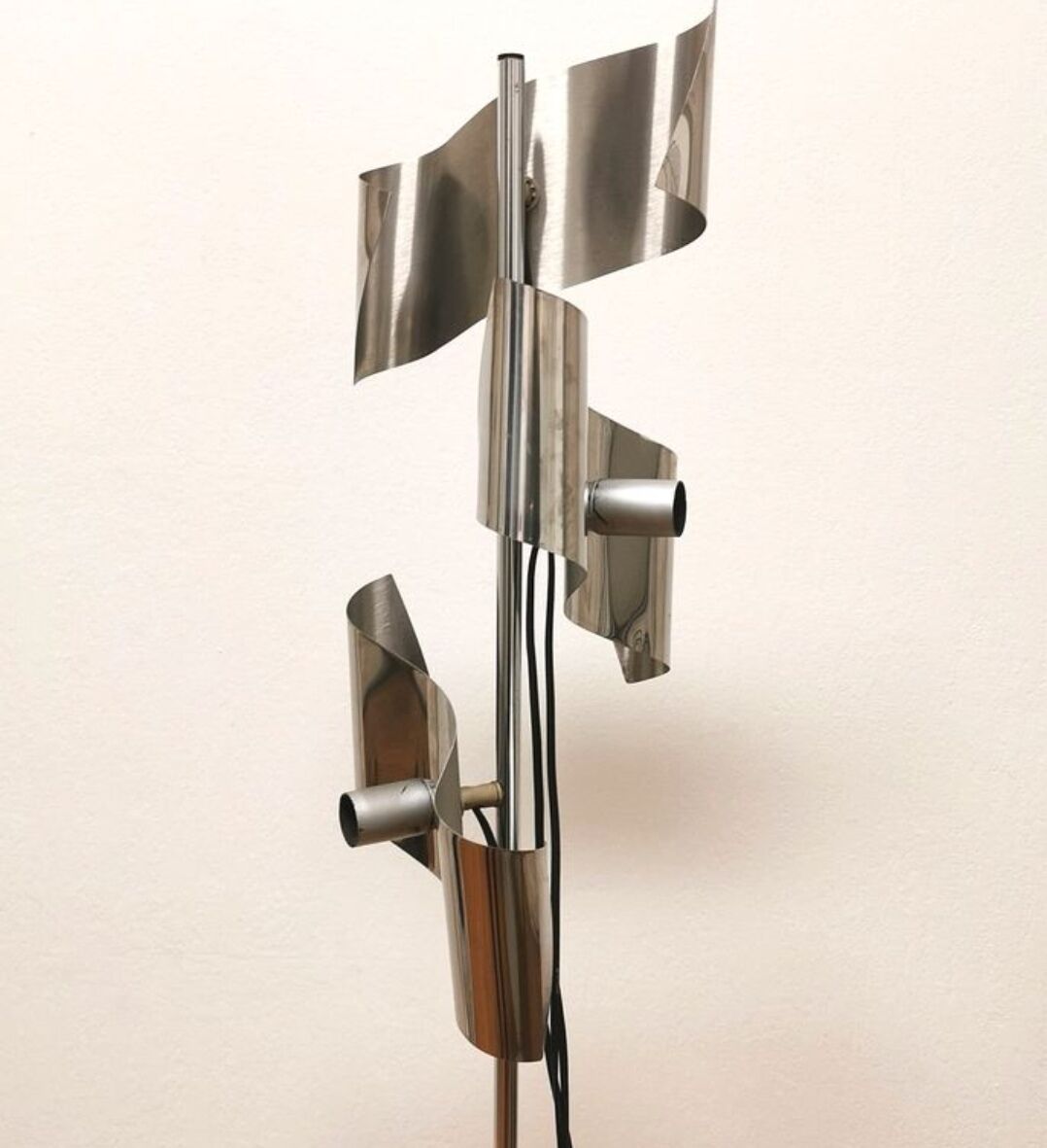 Stainless steel floor lamp, 1970