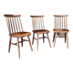 Trio de chaises bistrot fanett d'Ilmari Tapiovaara