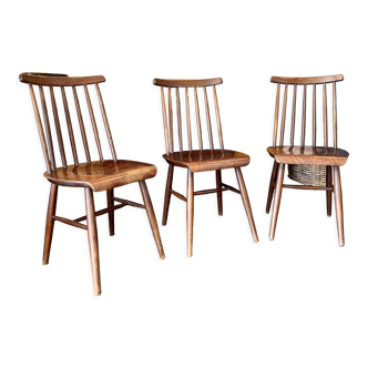 Trio of chairs bistrot fanett by Ilmari Tapiovaara