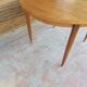 Scandinavian design teak table with extension cord