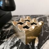 Ultima ashtray in gold-plated brass designed by Holger Bäckström & Bo Ljungberg.