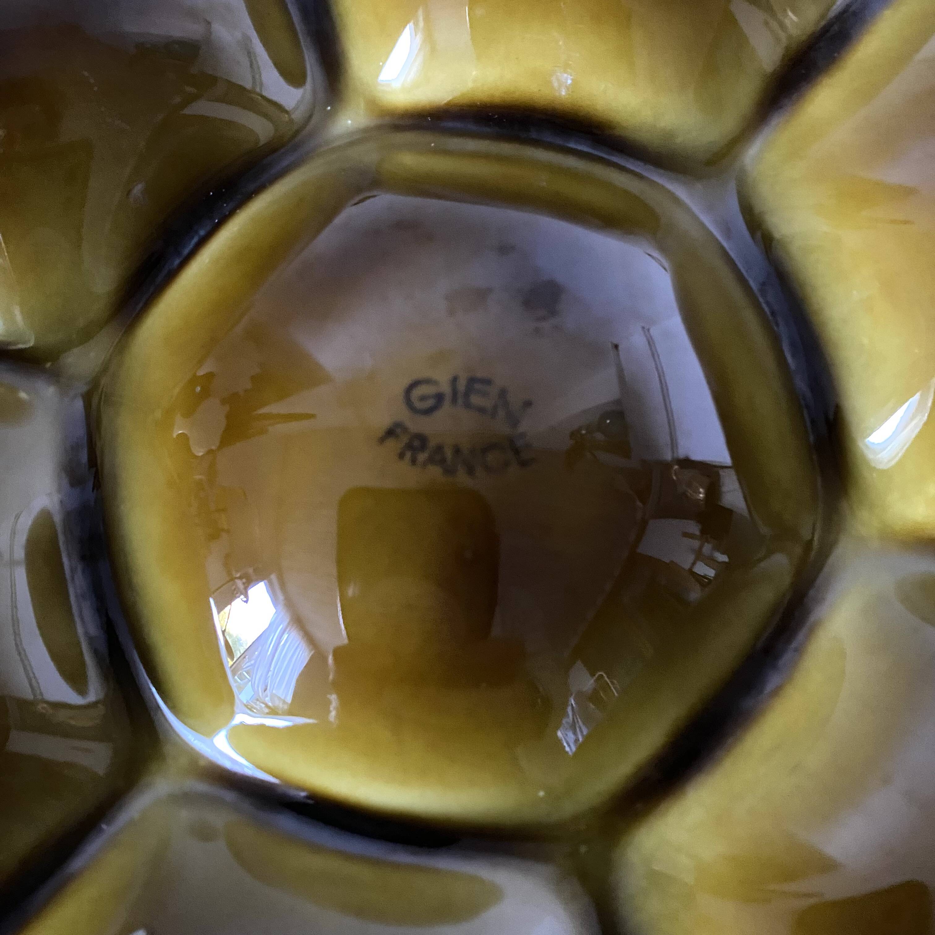 Vintage ceramic oyster plates from Gien