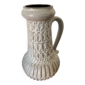 Ancien Pichet Vase A Anse Céramique Grise West Germany Décoration Vintage #
