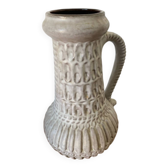 Ancien Pichet Vase A Anse Céramique Grise West Germany Décoration Vintage #