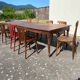 Table de drapier et ses 10 chaises