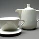 Cafetière et filtre melitta blancs en céramique, années 60