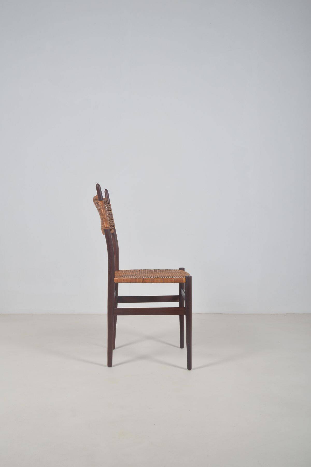 Teak and rattan chair, 1960s