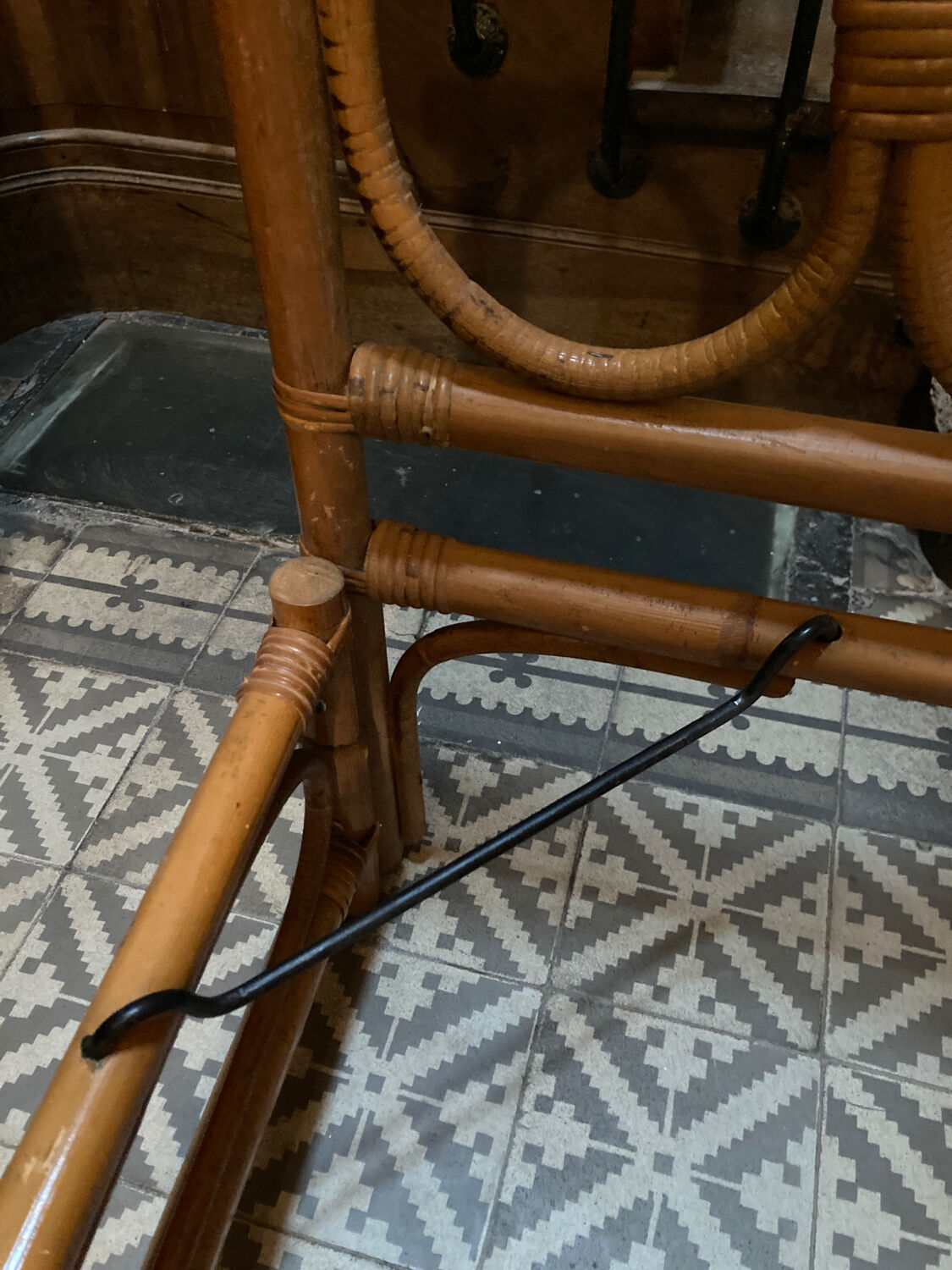 Rattan bed 140x190 cm