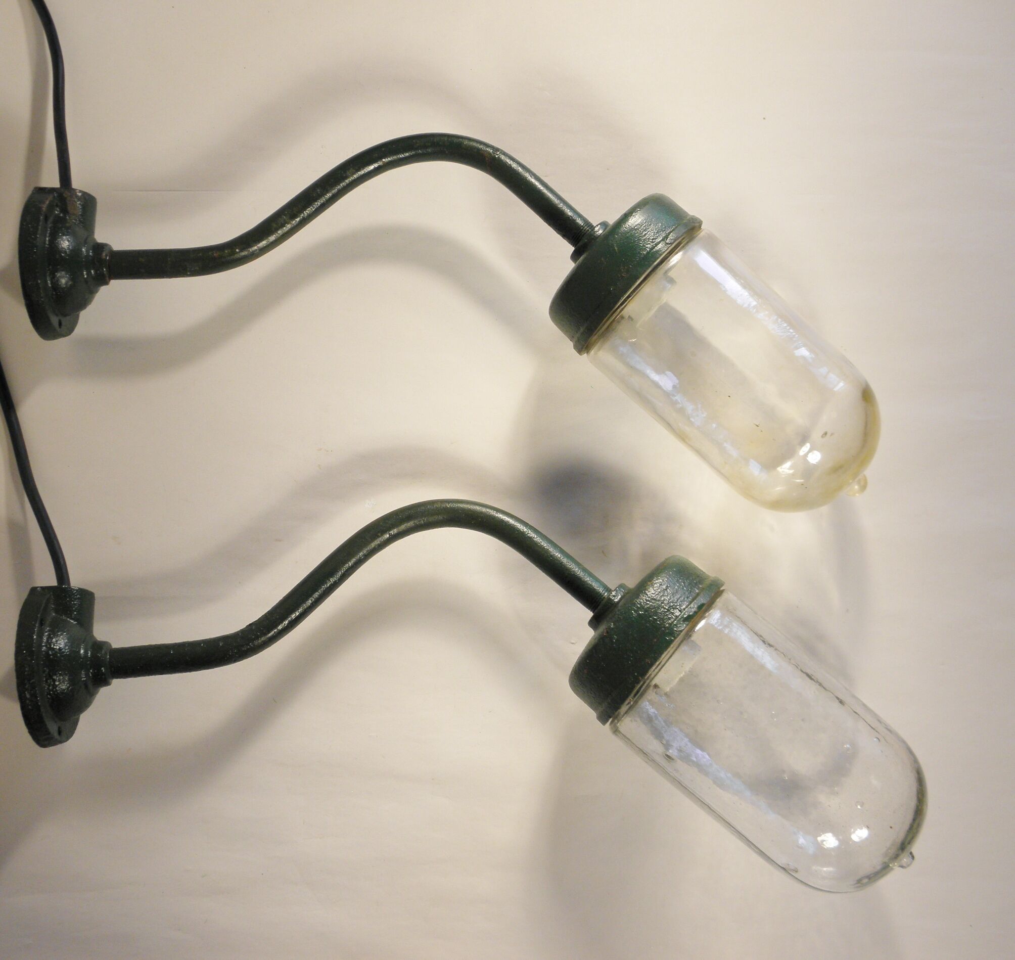 Pair of gooseneck sconces