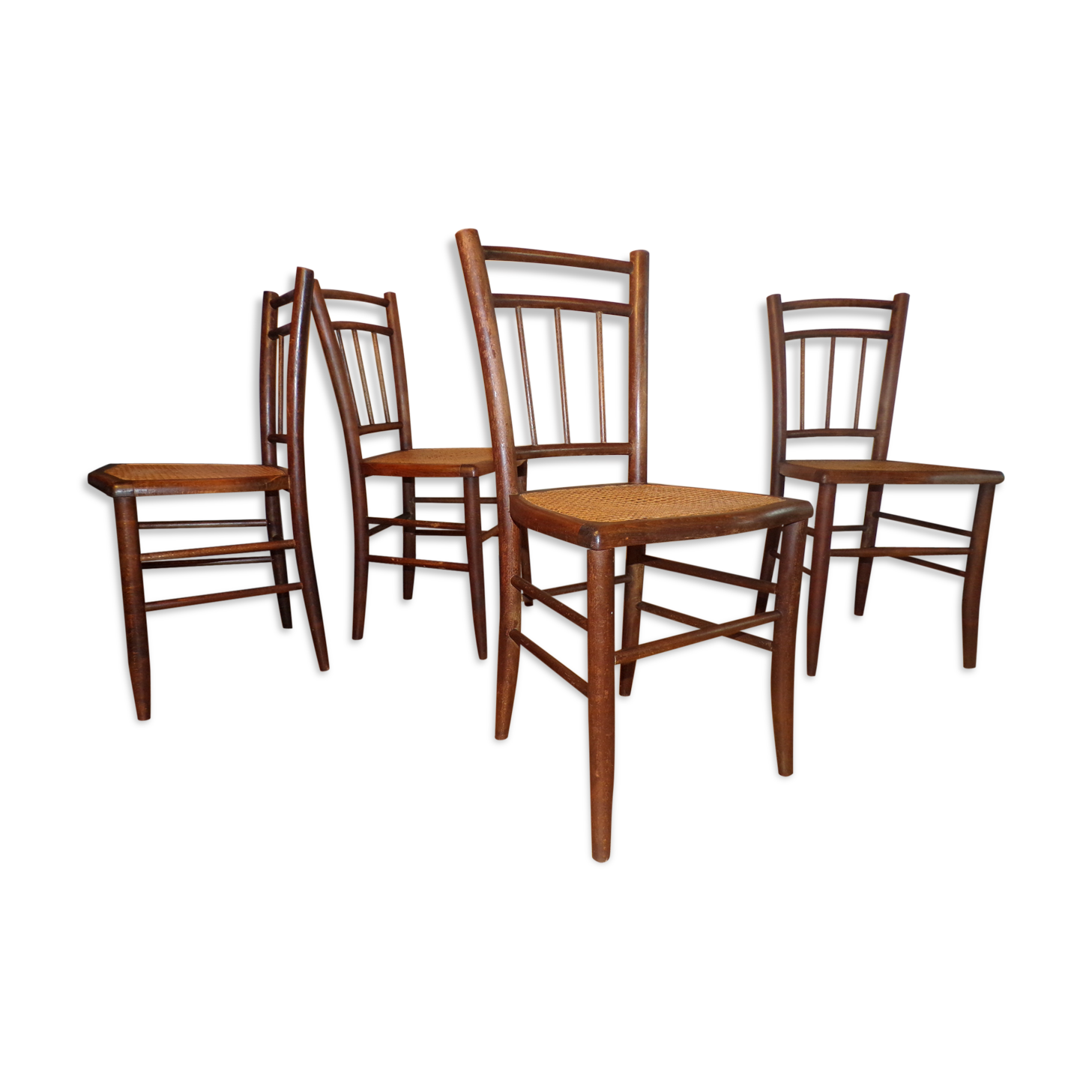 Suite 4 chairs 1900 cane