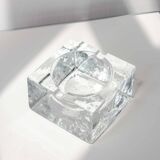 Cendrier en verre soufflé à bulles par Nybro Sweden