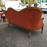 Louis Philippe style velvet bench