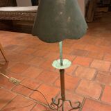 Green metal table lamp