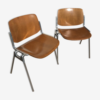 Pair of Piretti Giancarle chairs for Castelli