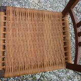 Renovated wicker-seated bistro chair