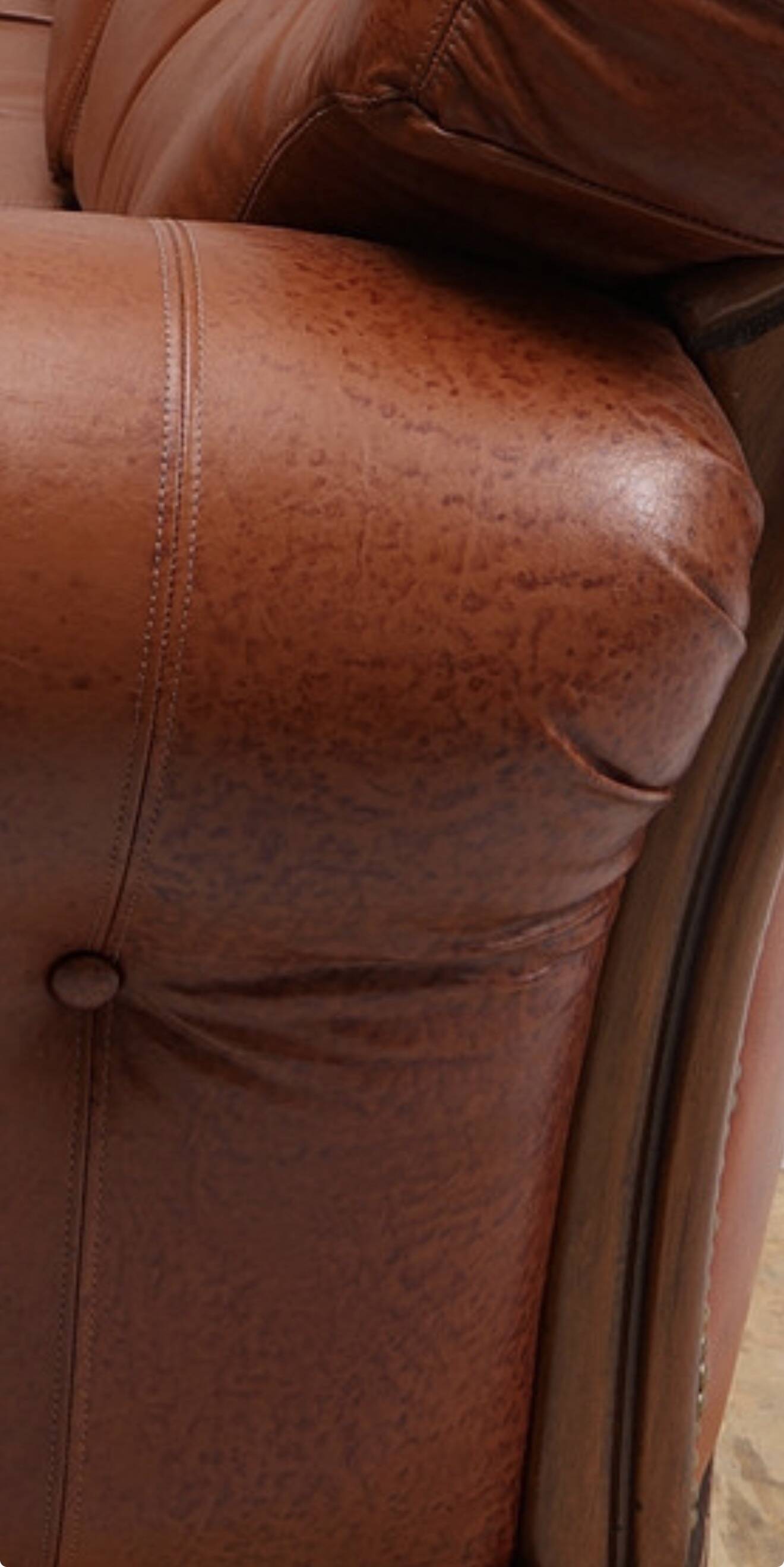 20th Century 3-Seater Sofa — Leather & Wood — Timeless Scandinavian-Inspire