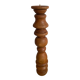 Sculptural Totem Candle Holder 40cm - Turned Solid Wood - 70s Spirit / Pear