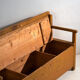 Antique painted pine bank chest – Central Europe, circa 1920