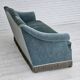 1960s, Danish 3 seater sofa, light blue velour, original good condition.